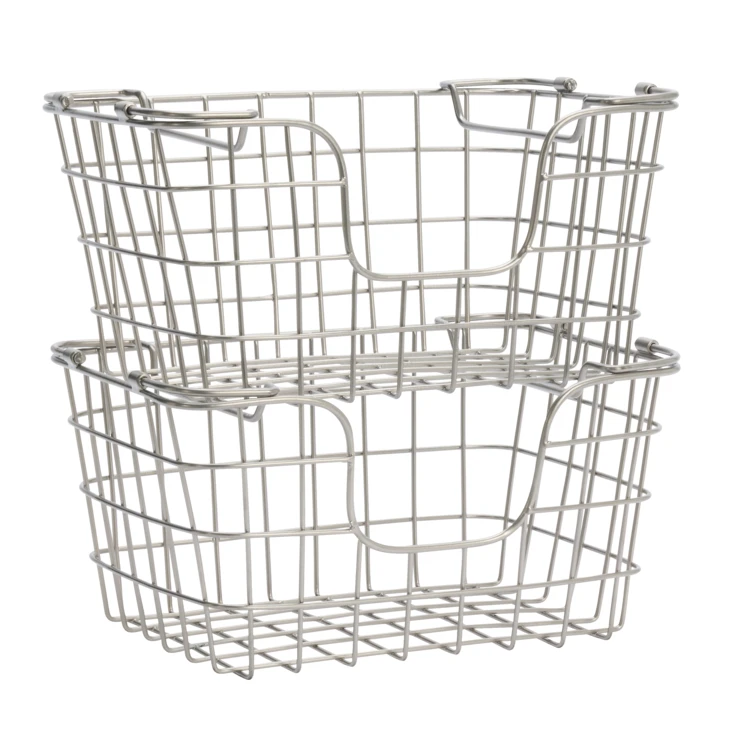 Cesta apilable de alambre para guardar cosas