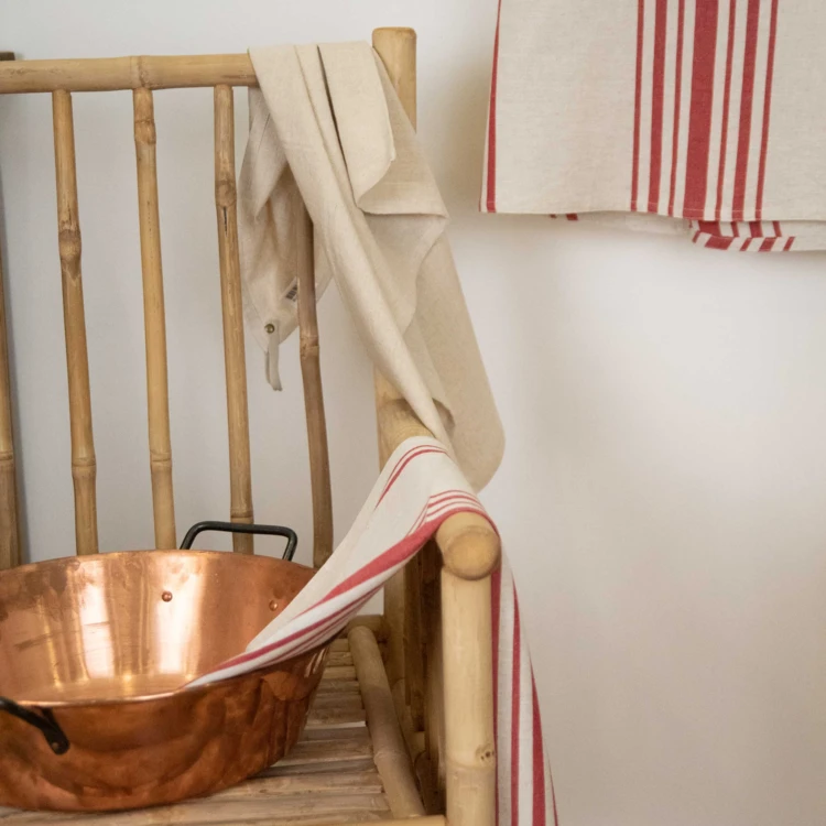 Torchon de cuisine polylin à rayures