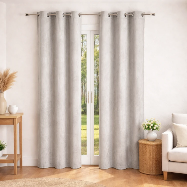 Rideau uni effet daim