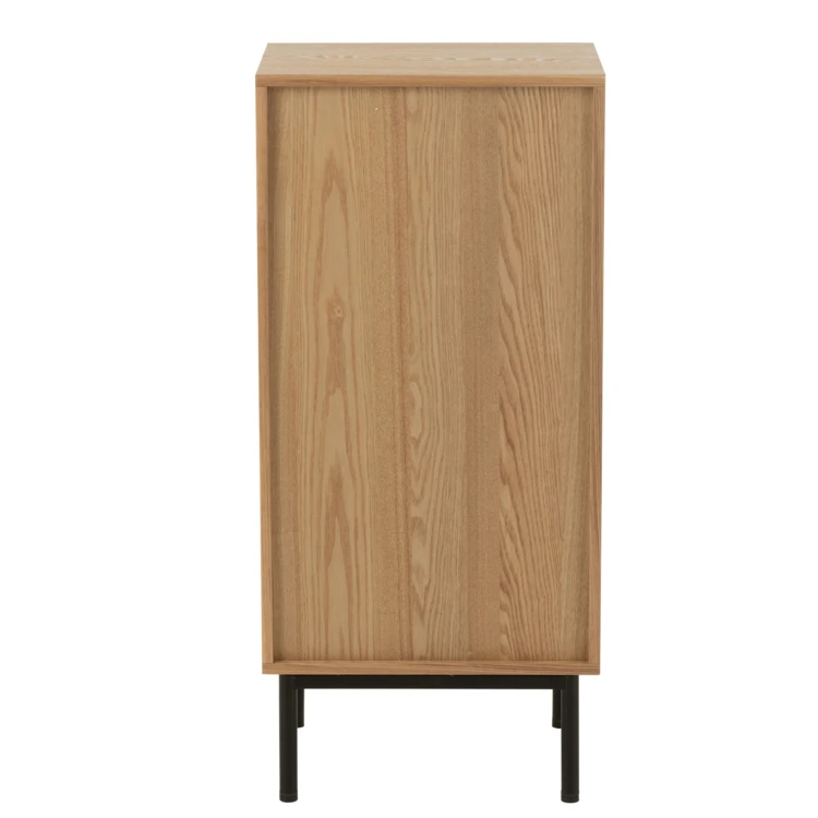Cómoda alta de madera con 5 cajones