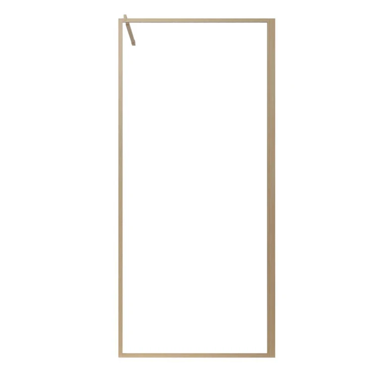 Paroi de douche en verre trempé effet bois