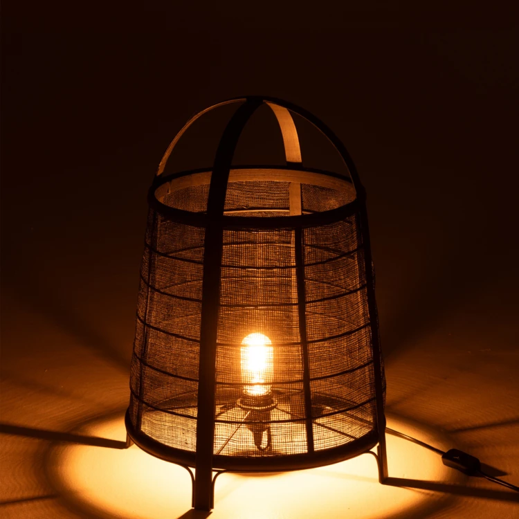 Lampe sur pied en lin style japonais