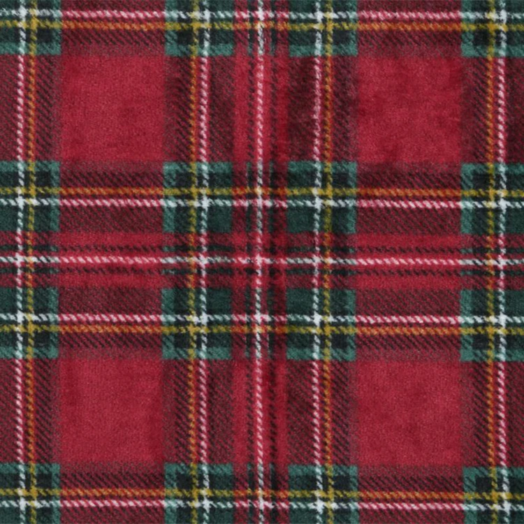 Plaid à carreaux écossais en polaire