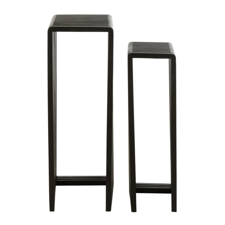 Meuble console gigogne cubique en teck lot de 2