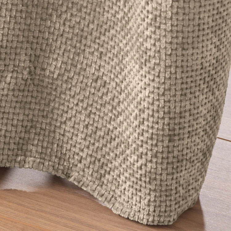 Rideau à œillets en velours chenille