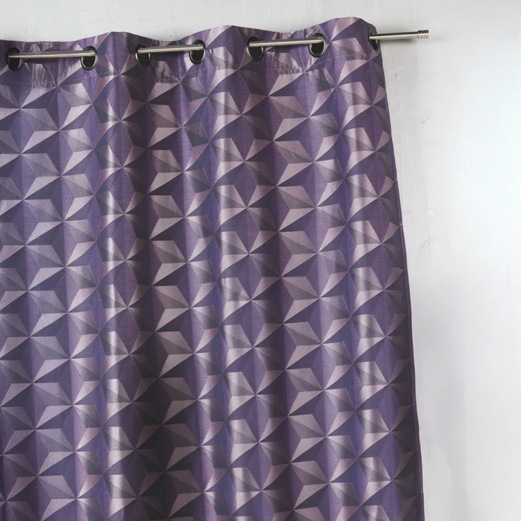 Cortina en jacquard con estampados geométricos