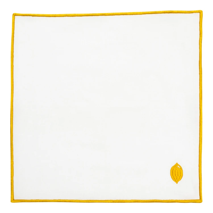 Lot de 4 serviettes de table brodées