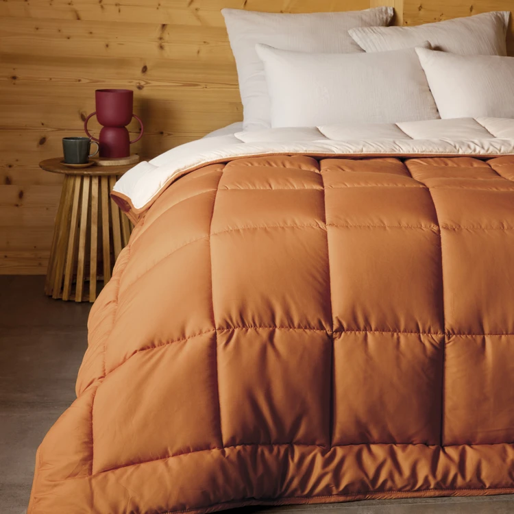 Couette chaude microfibre bicolore 400 gr/m2