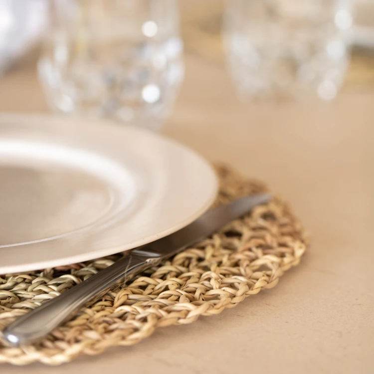 Dessous de plat fibre de palmier ajouré