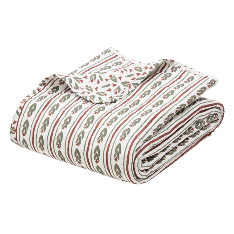 Cobre-cama estampado reversível