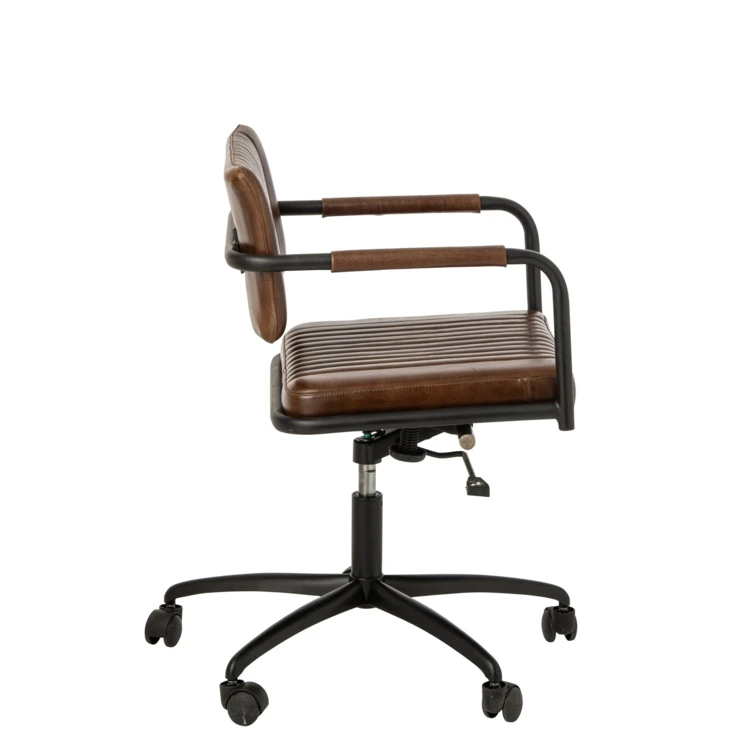 CHAISE DE BUREAU CUIR MARRON