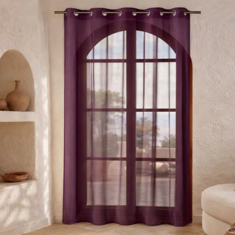 Visillos Lisos en Estameña con Ollaos