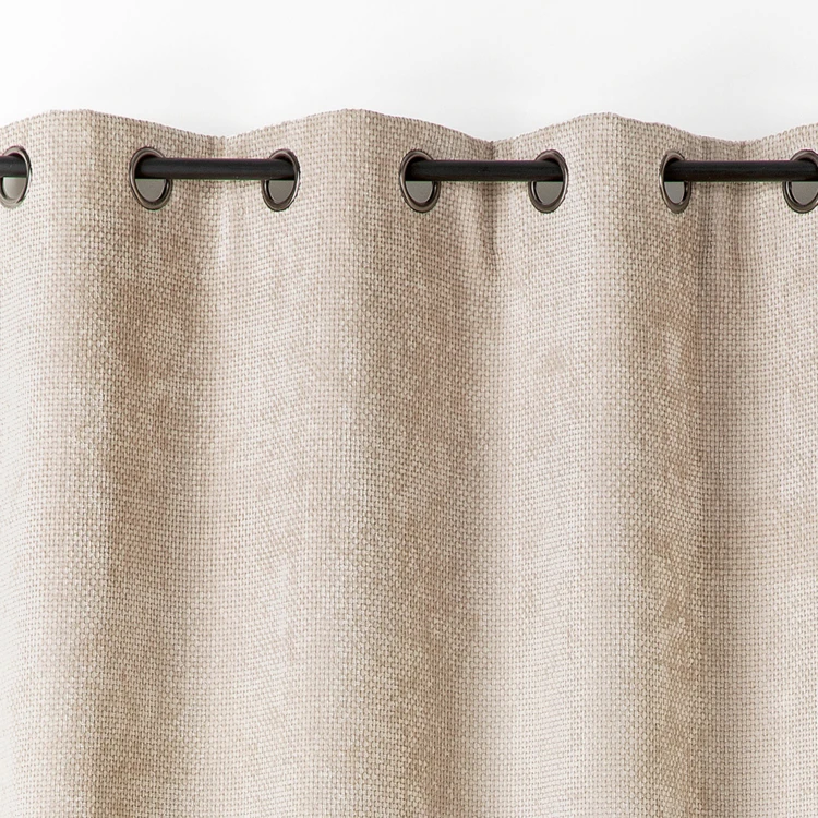 Rideau thermique et phonique effet chenille satinée
