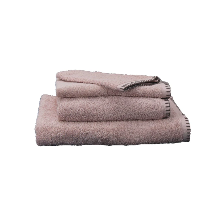 Serviette Grand Hotel surpiqure noire