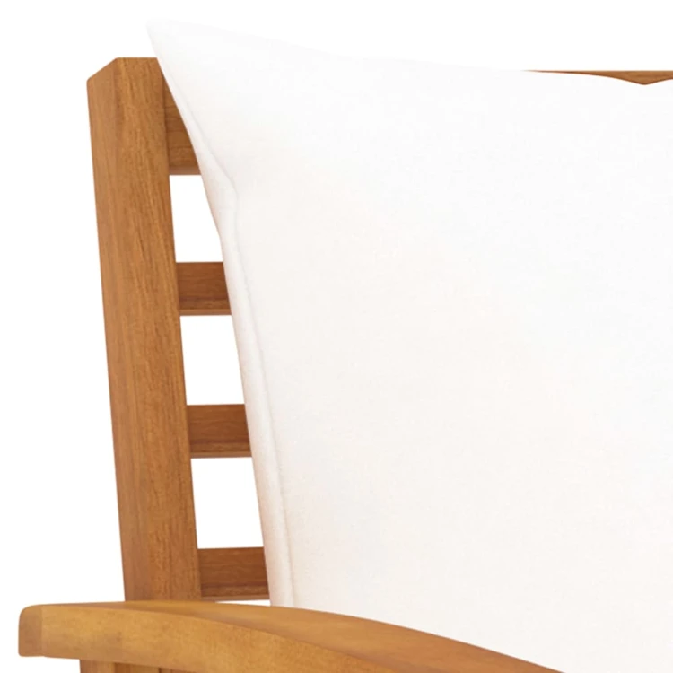 Banc de jardin en bois avec coussins