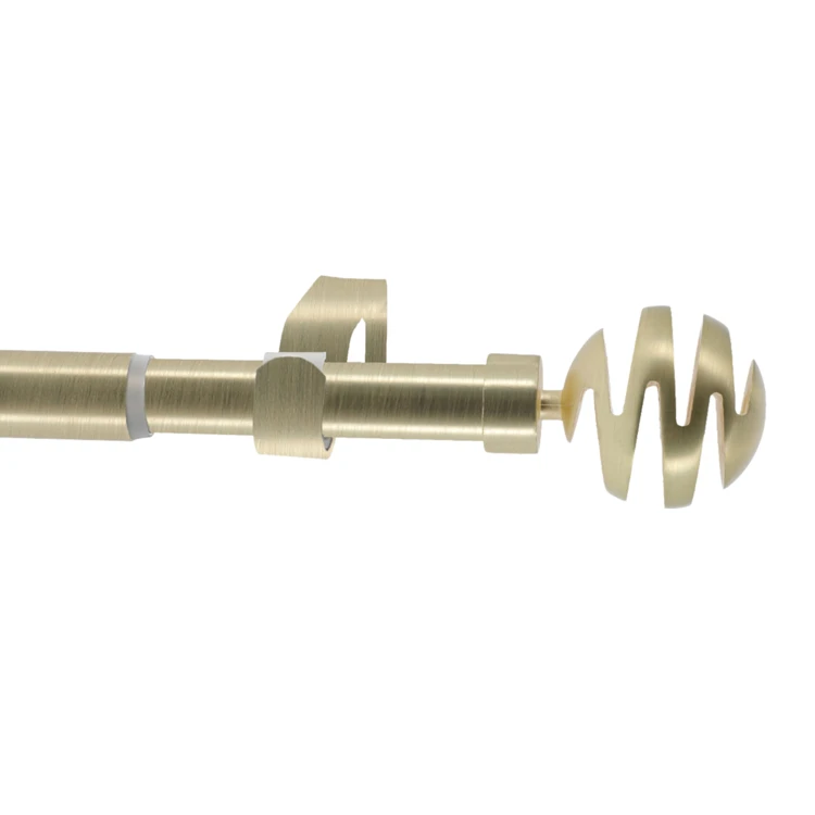 Kit tringle à rideaux extensible avec embouts spirales D19-16mm