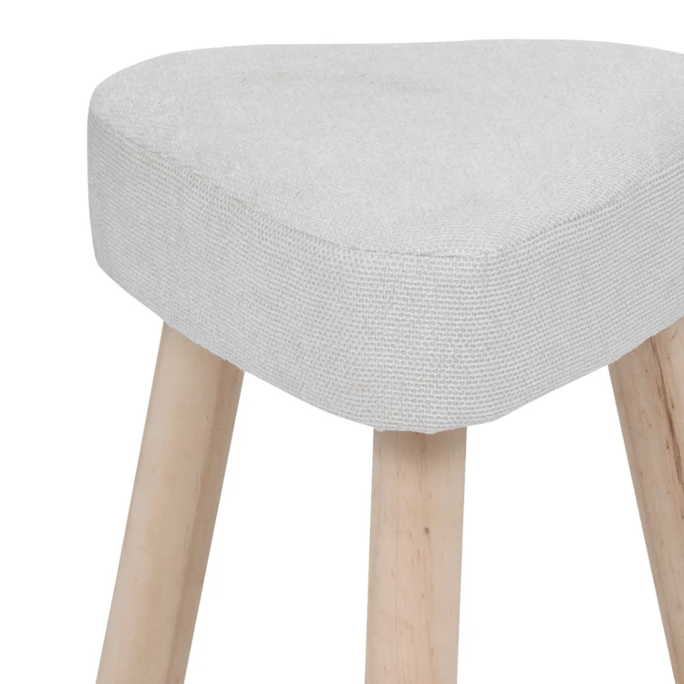 Tabouret rectangulaire à pieds bois