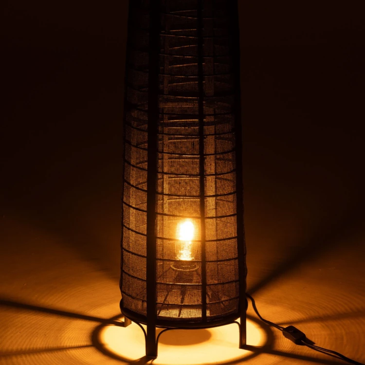 Lampe sur pied en lin style japonais