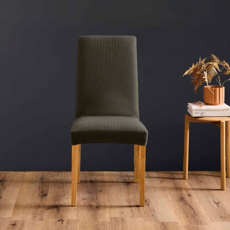 Housse de chaise extensible gaufrée pour assise 40 à 50 cm