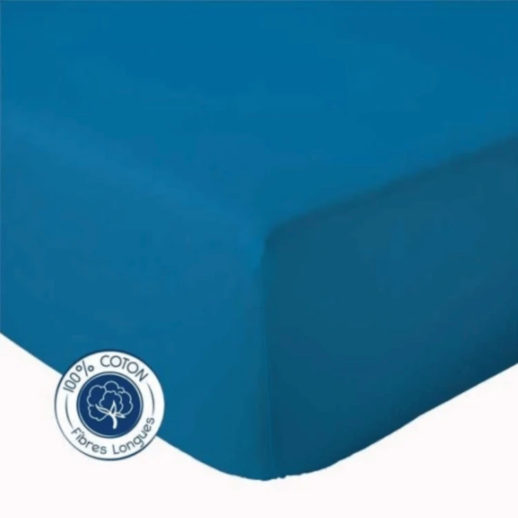 Drap Housse Uni bonnet 30 cm 100% Coton