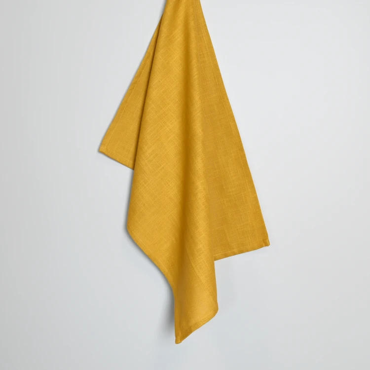 Torchon de cuisine en coton uni aspect tissé