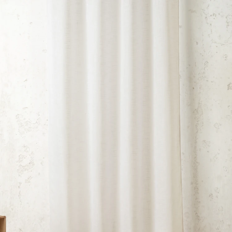 Tissu voile poly-lin à relief flammé