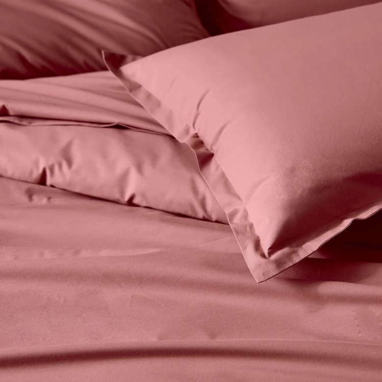 Taie de traversin percale de coton piquée unie