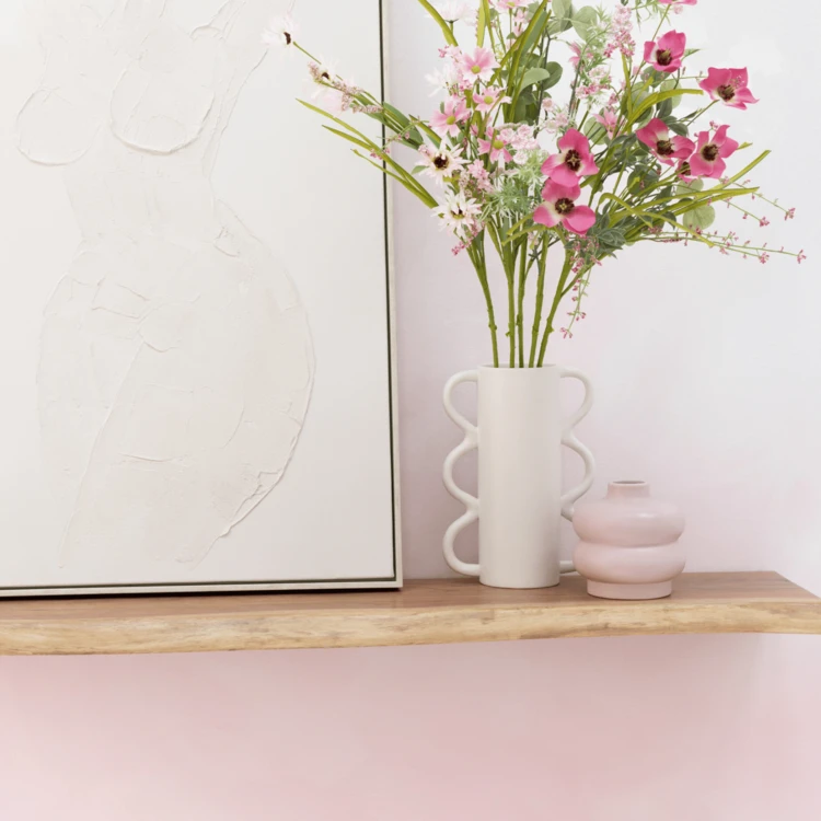 Etagère murale en acacia avec support fixation