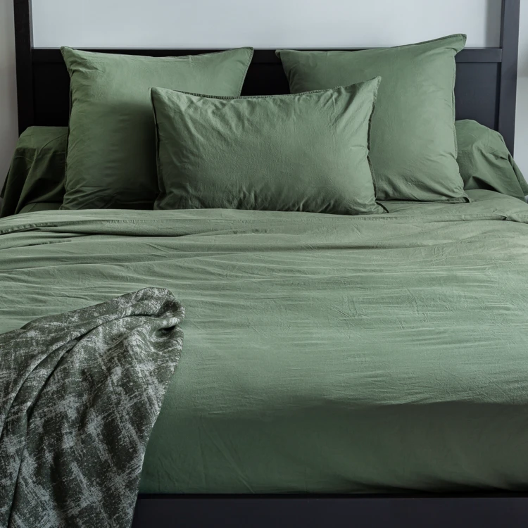 Drap housse en coton Lavé Oekotex