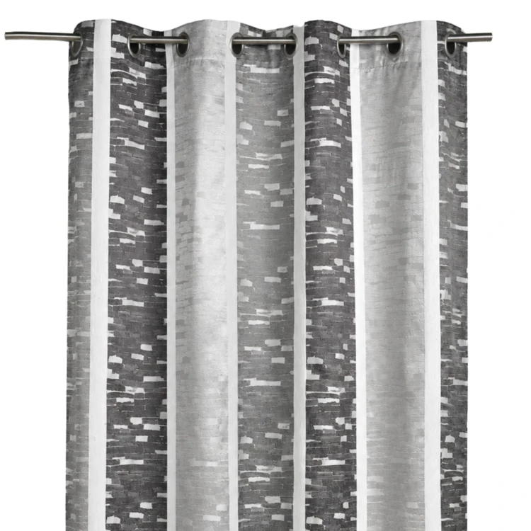 Rideau en jacquard design à rayures verticales