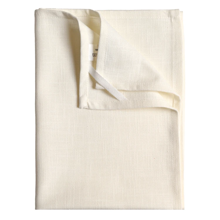 Torchon de cuisine en coton uni aspect tissé