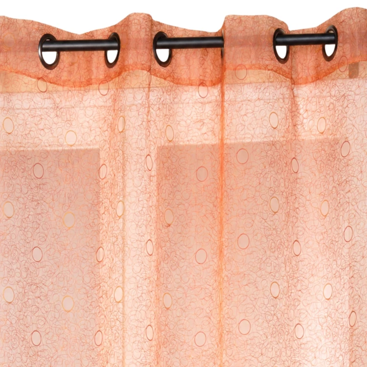 Voilage organza gribouillis et bulles brodée