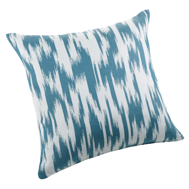 Coussin jacquard motif ikat