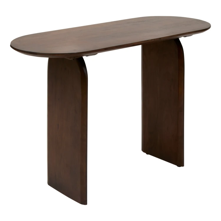Consola de madera de mango con acabado texturizado