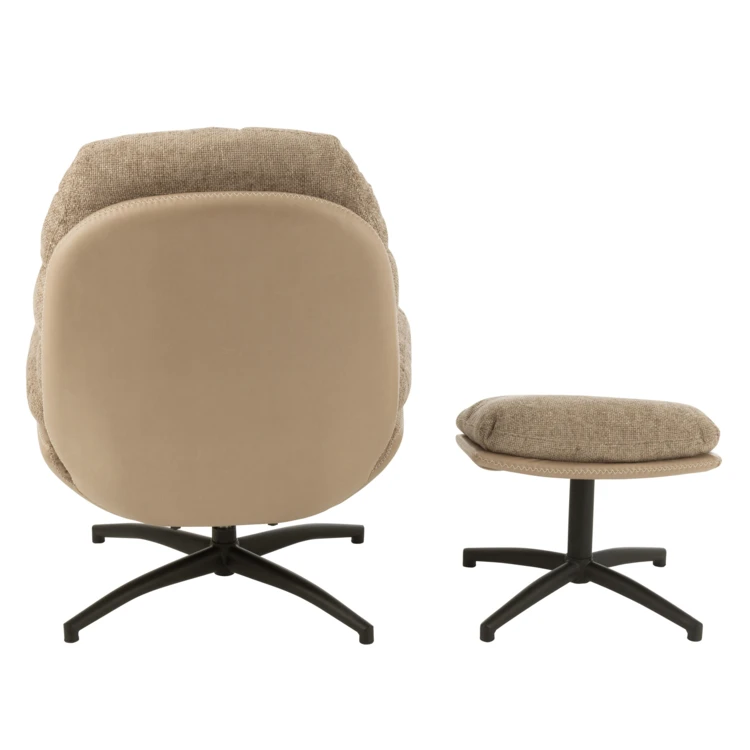 Sillón relax giratorio con reposapiés