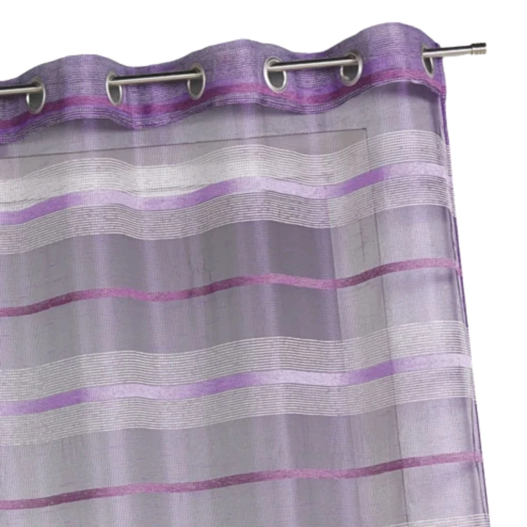 Voilage fantaisie à rayures horizontales de différentes tailles