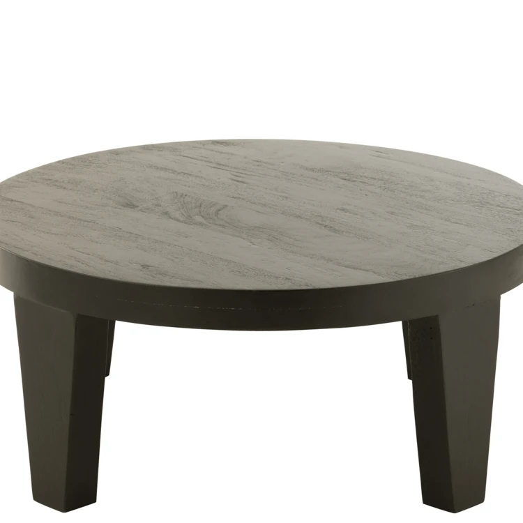 Table basse ronde en bois de manguier
