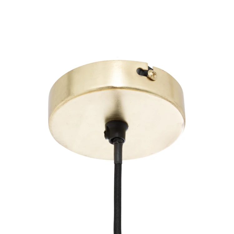 Suspension luminaire design en métal doré
