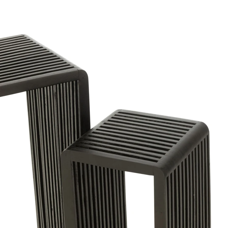 Meuble console gigogne cubique en teck lot de 2