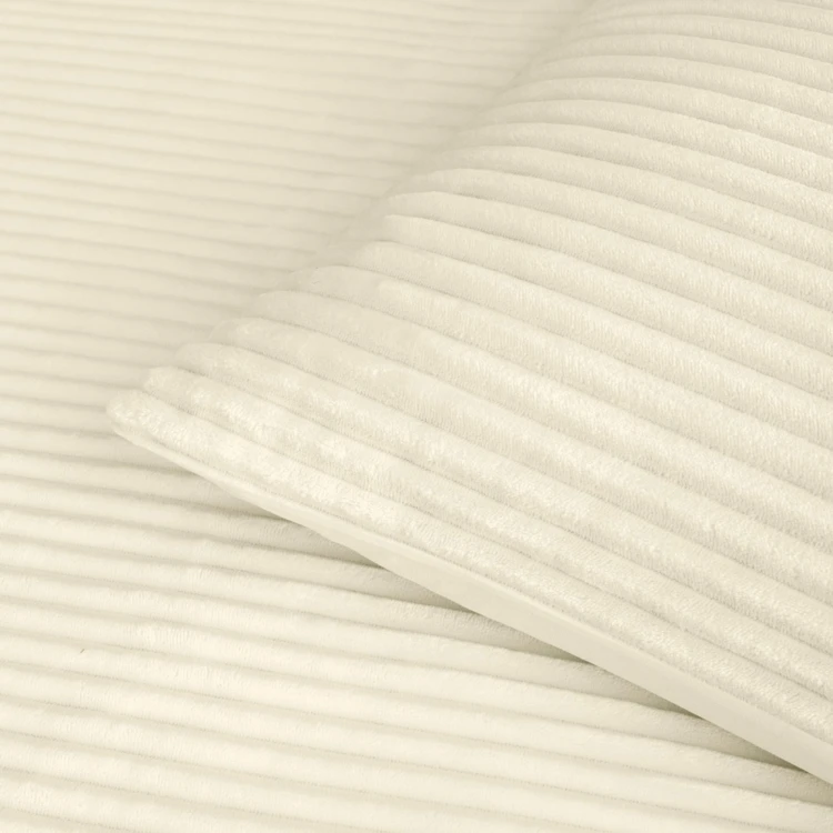 Parure de lit en flanelle relief unie avec fermeture zippée