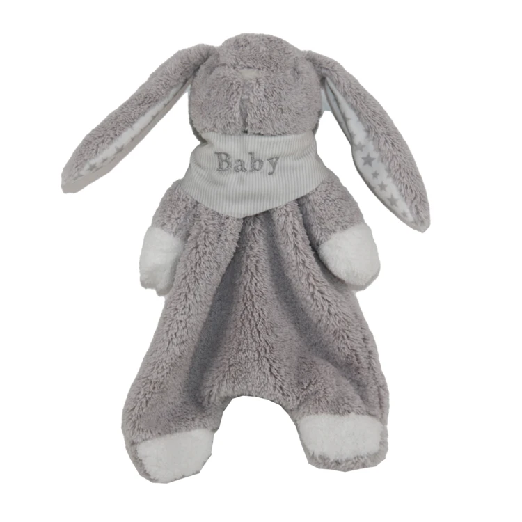 Doudou lapin gris