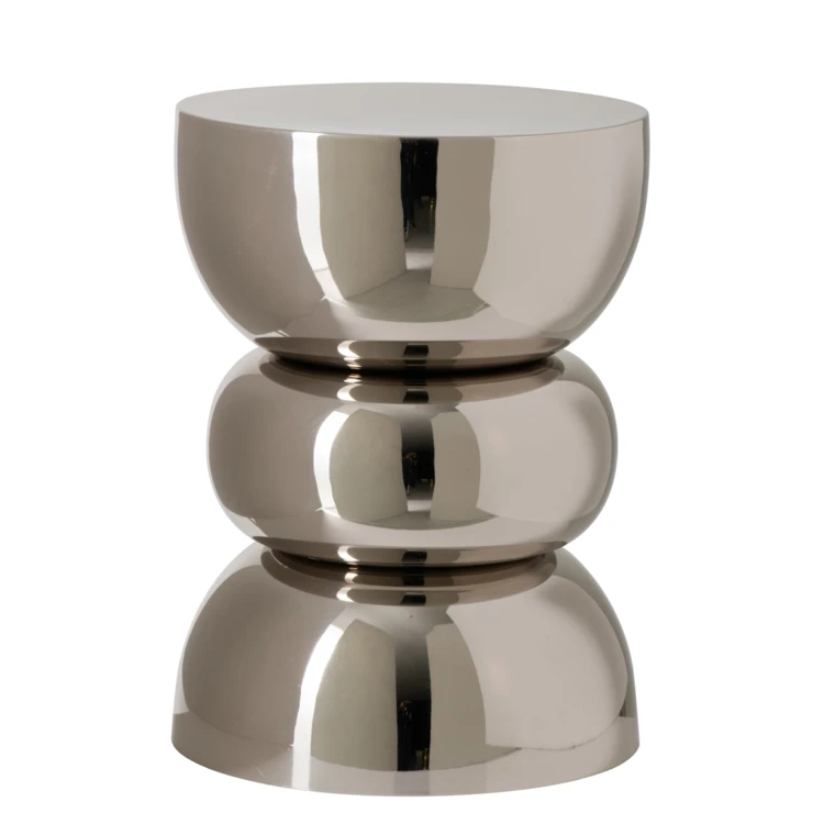 TABLE D'APPOINT CHROME FER NOIR