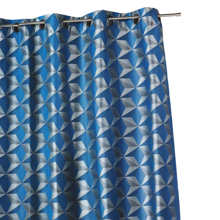 Cortina en jacquard con estampados geométricos