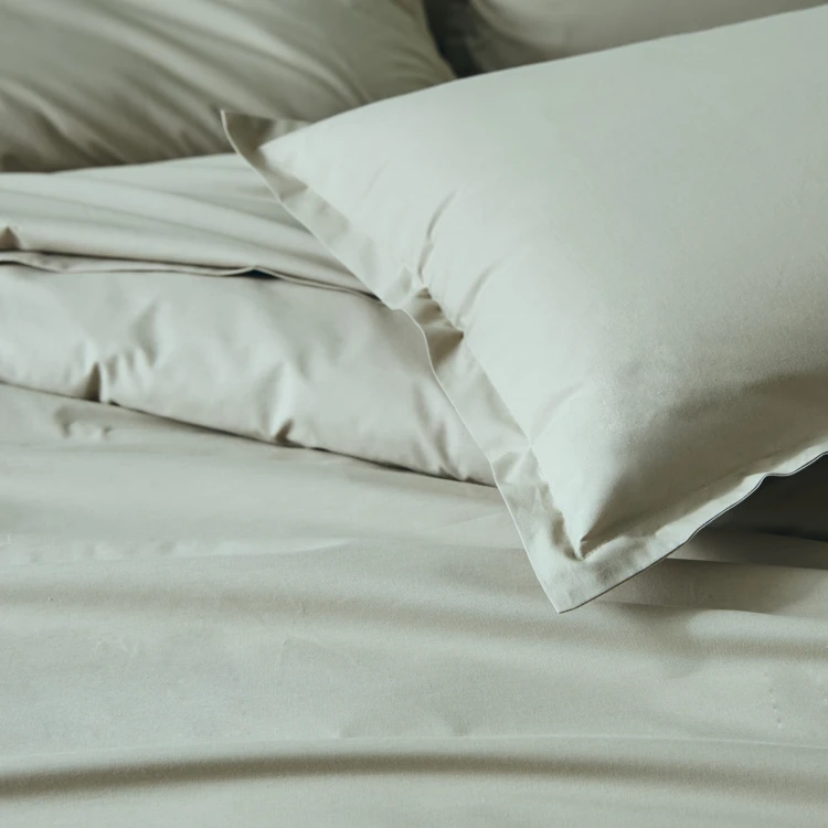 Taie de traversin percale de coton piquée unie