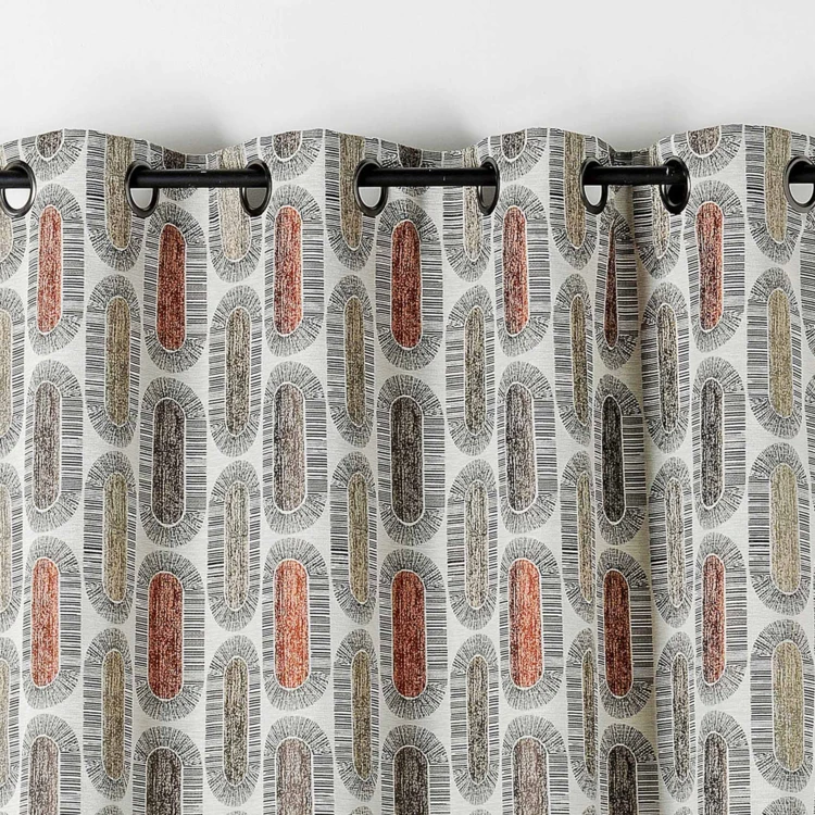 Rideau tamisant motifs rétro