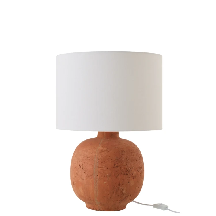 Lampe à poser ronde en poterie