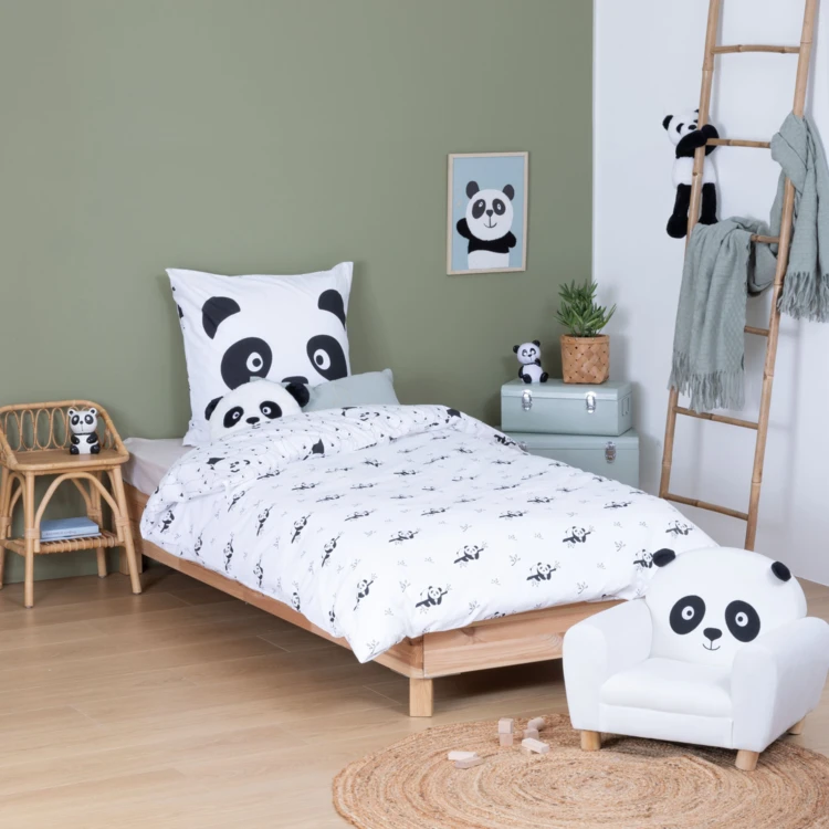 Juego de cama estampado con motivo de panda
