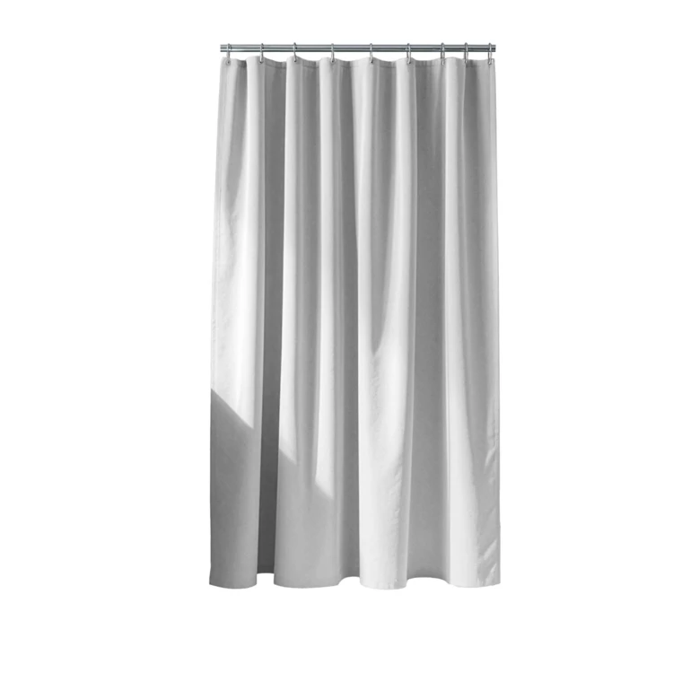 Cortina de duche simples com ganchos