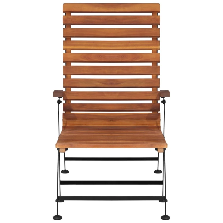 Chaise longue de exterior de acacia