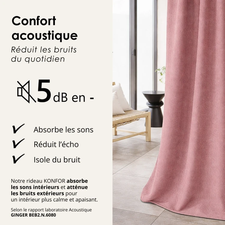 Tenda termoacustica e semioscurante KONFOR